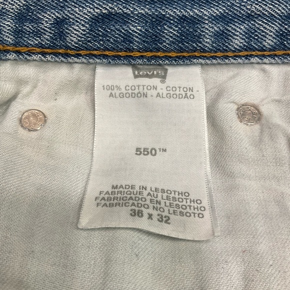 Levi’s 550 Jeans Orange Tab, Vintage, Men’s 36” x 32”, Well Loved, Well Worn. - Picture 9 of 11
